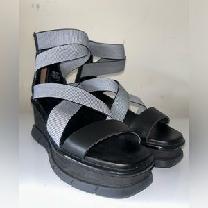 Sorel Joanie III Sport Platform Wedge Sandals Strappy Heeled Women Size 6.